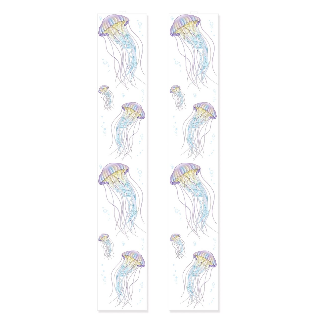 Party Central Club Pack of 36 Purple and Blue Jellyfish Party Panels 6'